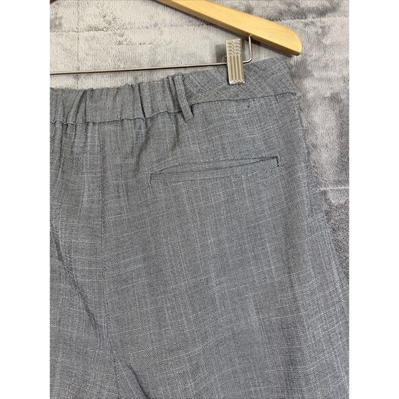 OLD NAVY Trousers Large High Waisted Taylor Wide Leg Grey Plaid Full Length Pant - Picture 5 of 11